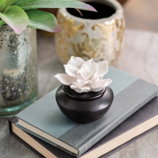 'Gardenia' - Porcelain Diffuser w/ 15ml Peppermint