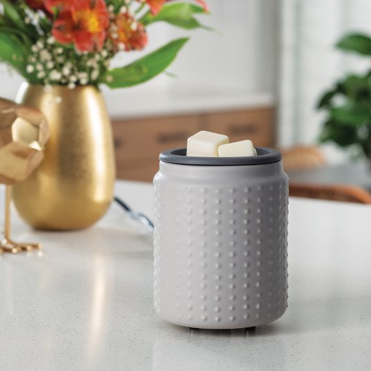 'Gray Hobnail' - Flip Dish Warmer